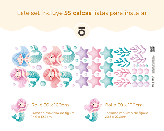 vinil decorativo sirenas