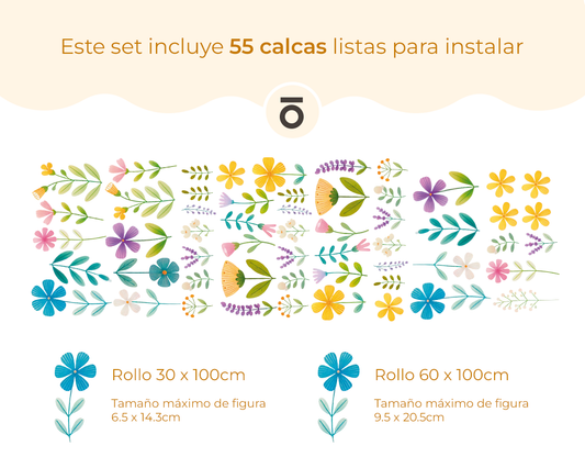 Pequeñas flores Vinil decorativo